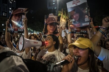 Israeli protesters demand the government do more to bring hostages home.