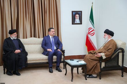 Iran’s leader emphasizes ties with Iraq, after the U.S. warned against widening the war.