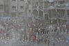 Videos show a densely populated area of Gaza decimated by Israel’s airstrike.