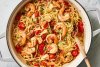 Shrimp Pasta, Chicken Tagine, Noodle Soup and Mushroom Stroganoff