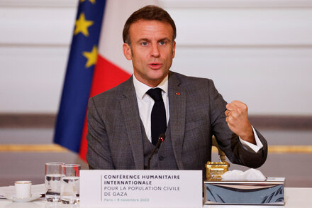 ‘These babies, these ladies, these old people’: Macron mourns civilian deaths and urges an Israeli cease-fire.