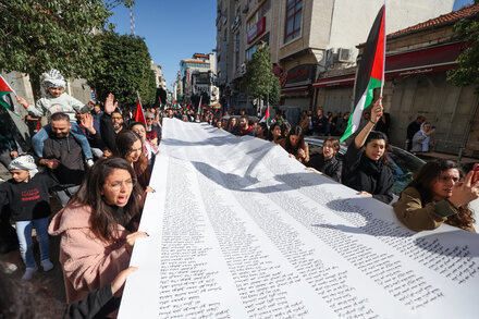 A strike to demand a cease-fire closes businesses in the West Bank and beyond.