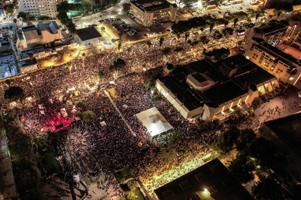 Thousands of protesters in Tel Aviv called on Israel to prioritize rescuing the hostages.