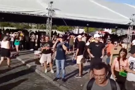 On a beach in Brazil, a shadowy path of wonder reaches its conclusion.