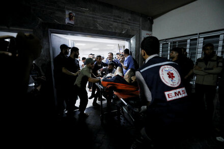 The explosion at a Gaza City hospital draws condemnation and condolences from world leaders.