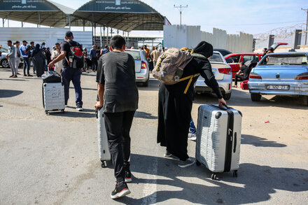 Blinken says the U.S. is still trying to secure passage into Egypt for its citizens trapped in Gaza.