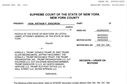 Read the Judge’s Ruling in the Trump Fraud Case