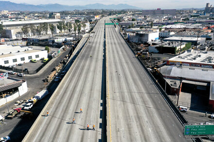 Surprise! Los Angeles Freeway to Reopen Next Week, Newsom Says.